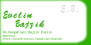 evelin bajzik business card